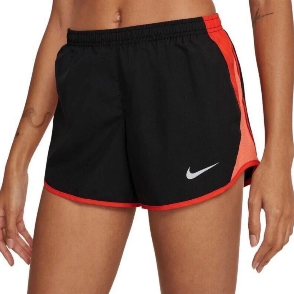 Nike Dri-FIT Tempo‎ Running Shorts Black Red Pink Mesh Women Size Medium
